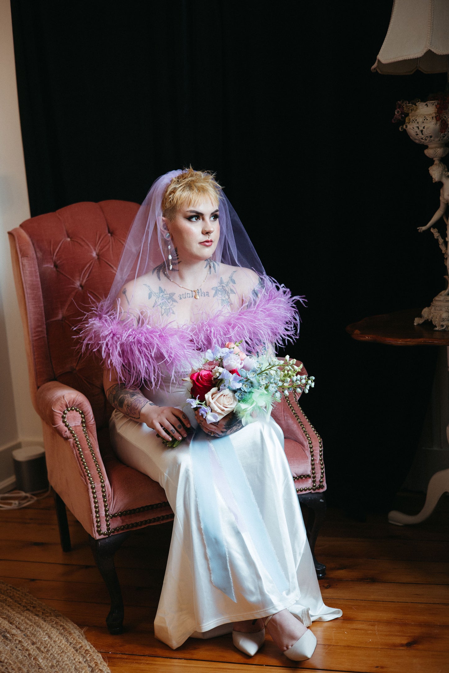 Fluffy Feather Veil