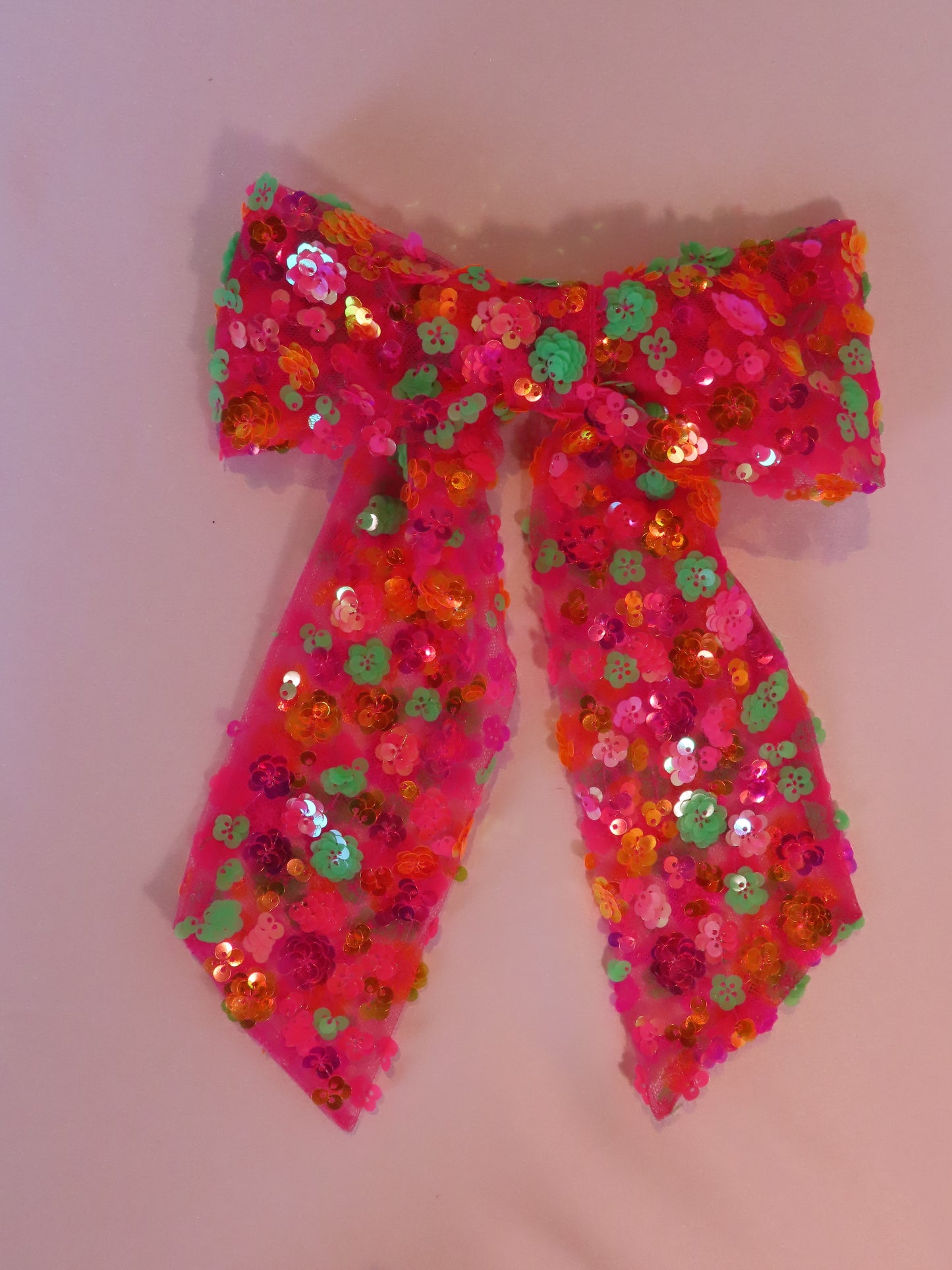 Hot Pink Sequin Bow