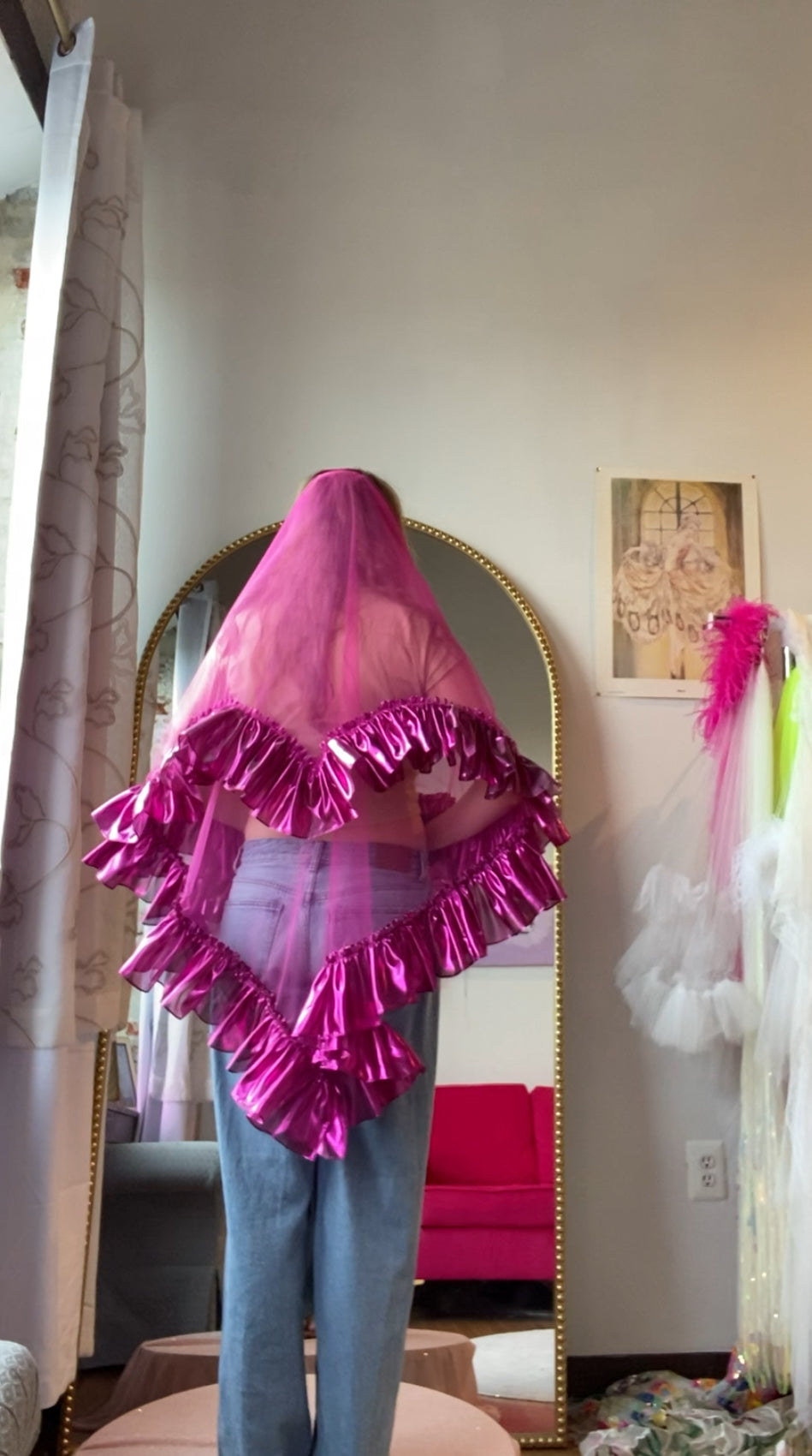 Metallic & Iridescent Sweetheart Veils