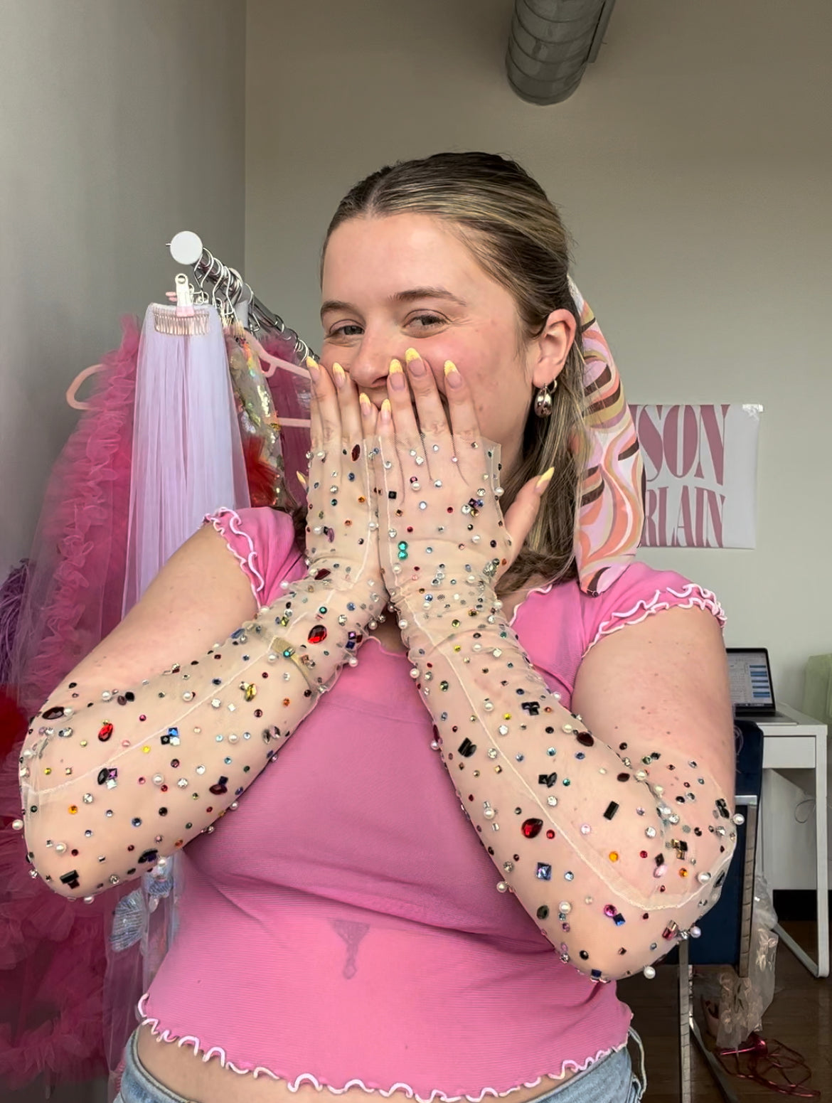 Bejeweled Gloves