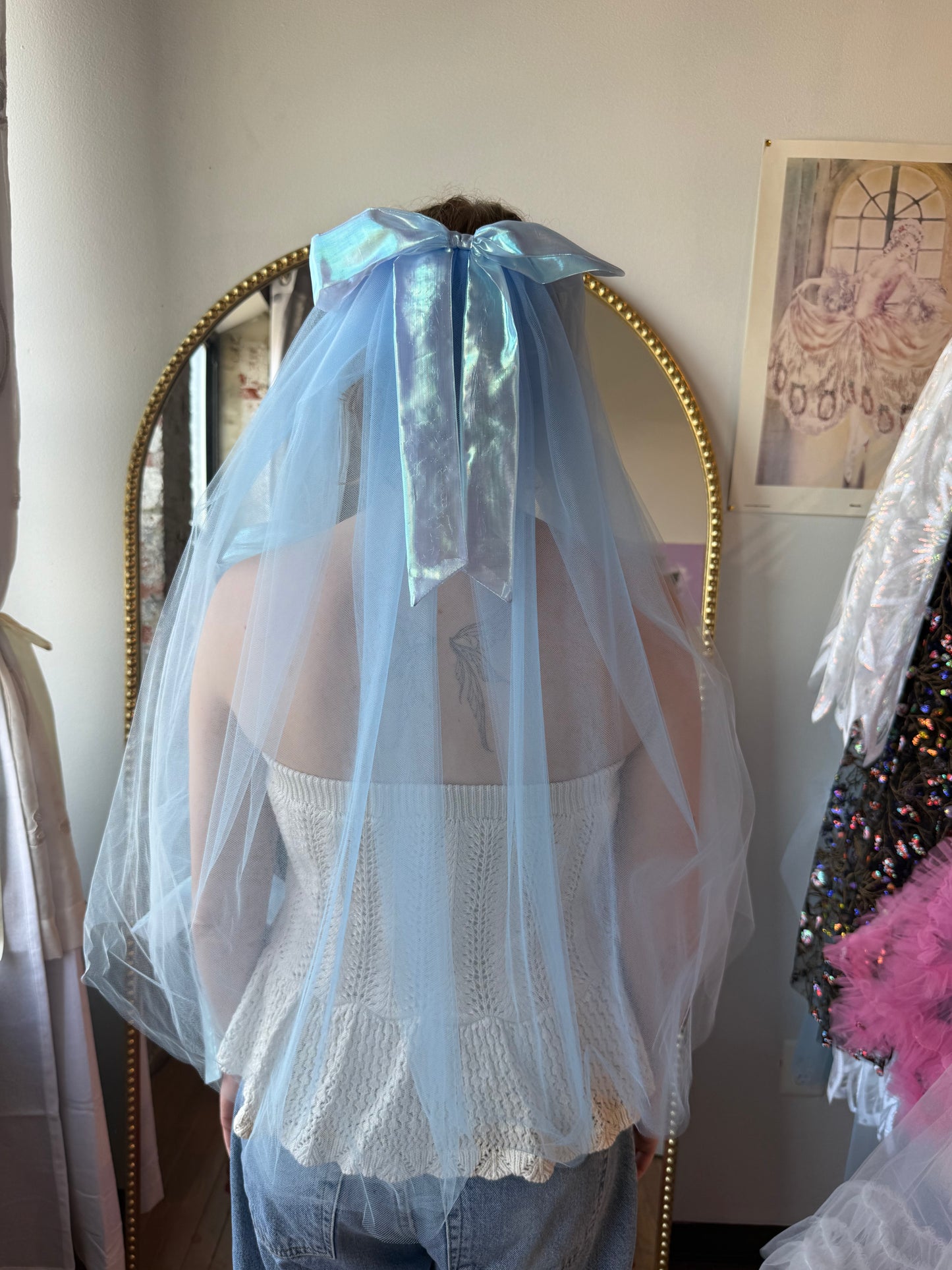 Blue Bow veil