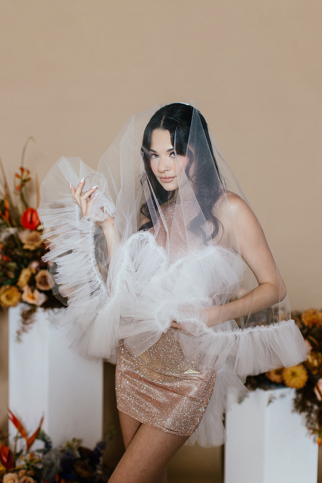 Ready to ship All Tulle Sweetheart Veil