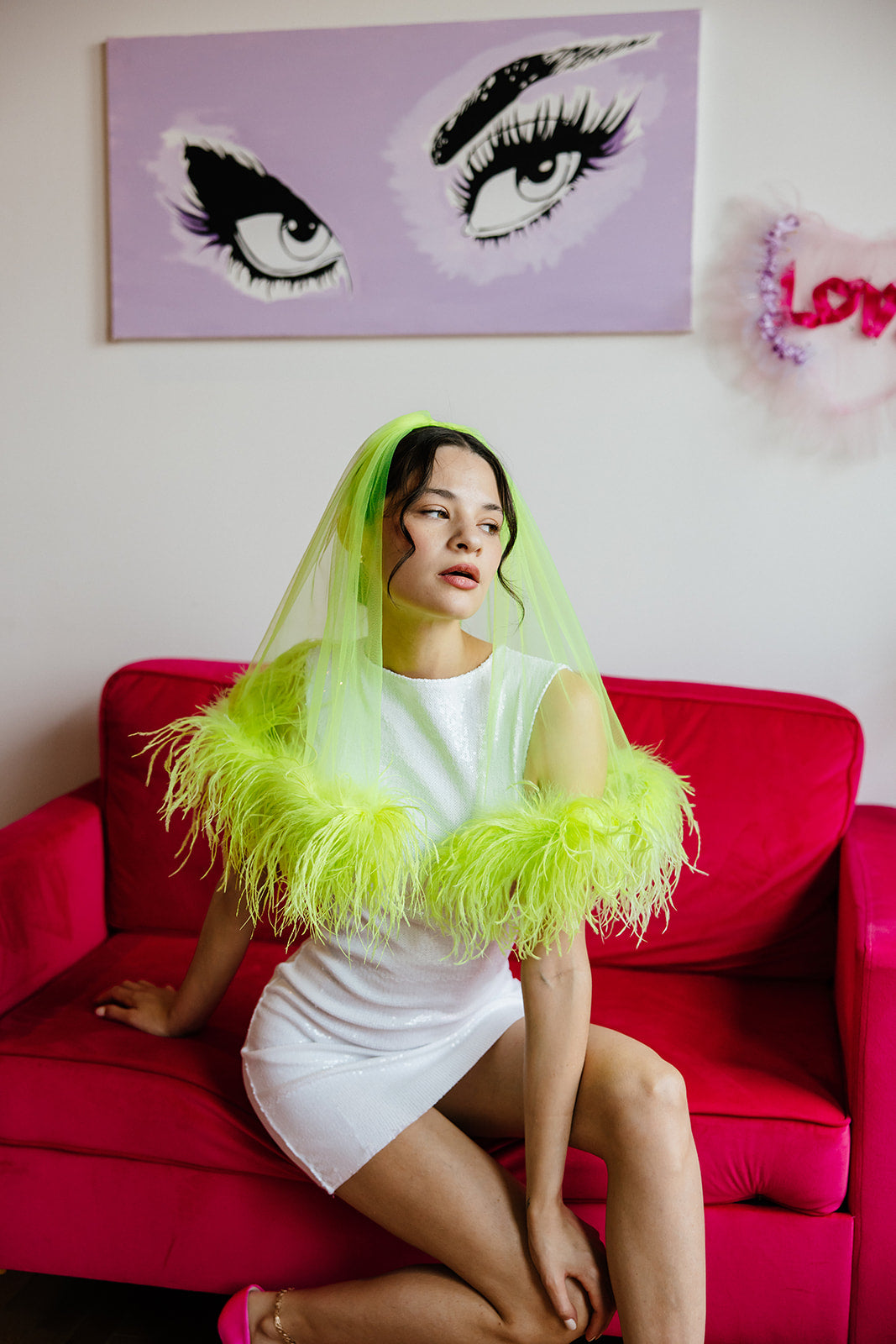 Fluffy Feather Veil