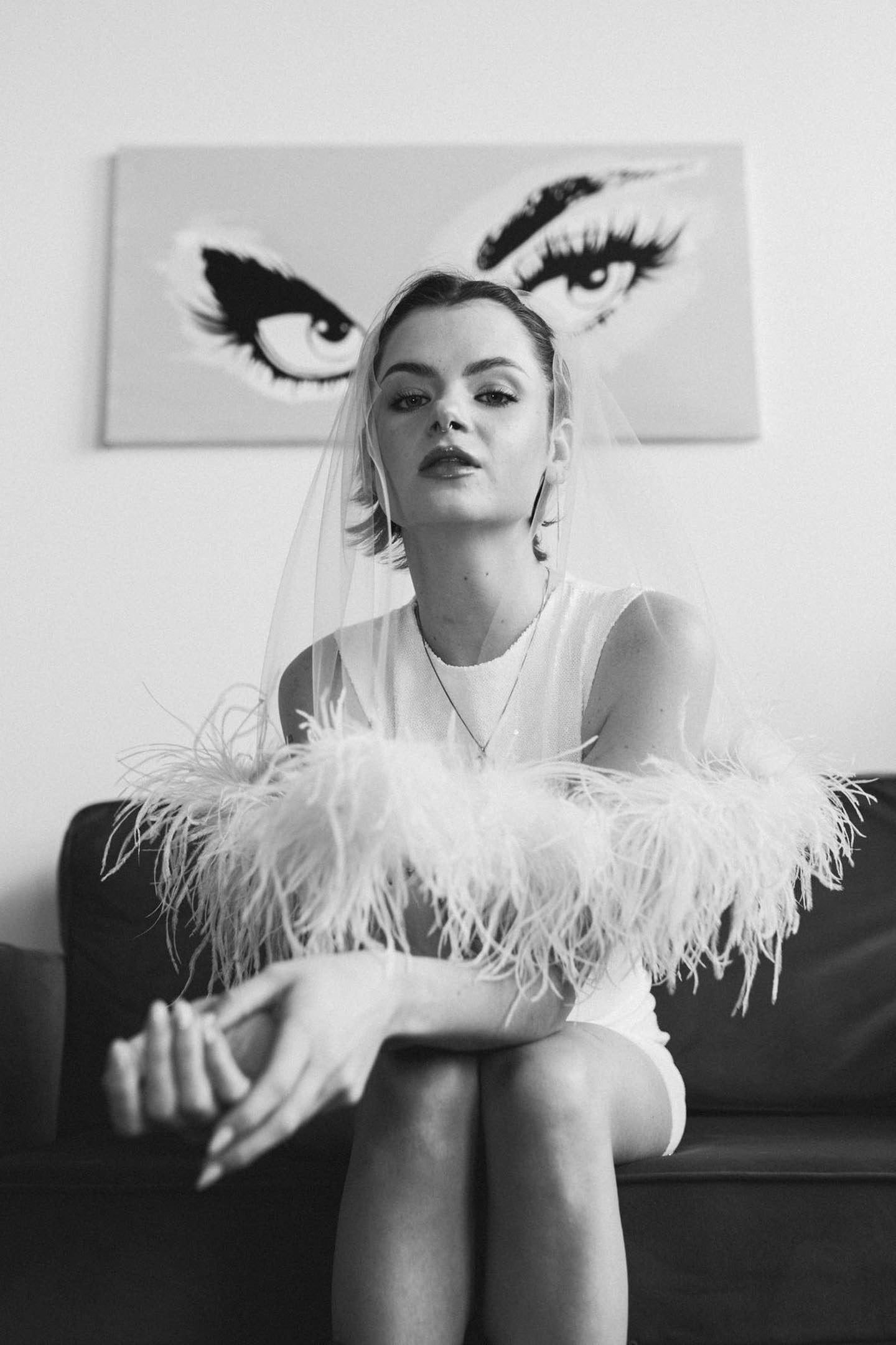 Fluffy Feather Veil