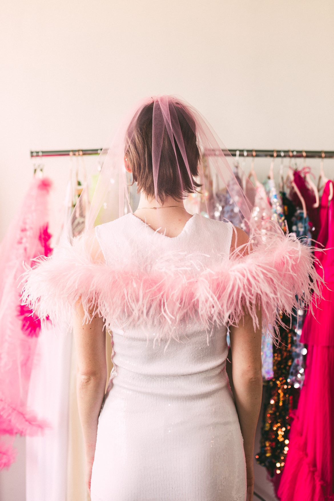Fluffy Feather Veil