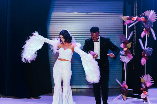 Light Up the Floor: A Custom Bridal Outfit Designed for Dancing