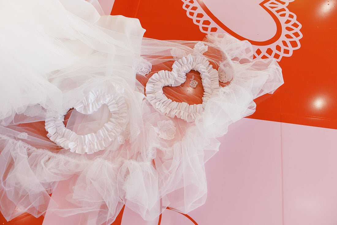 A Custom Wedding Veil and Bridal Gloves for Kate’s Valentine’s Day Wedding