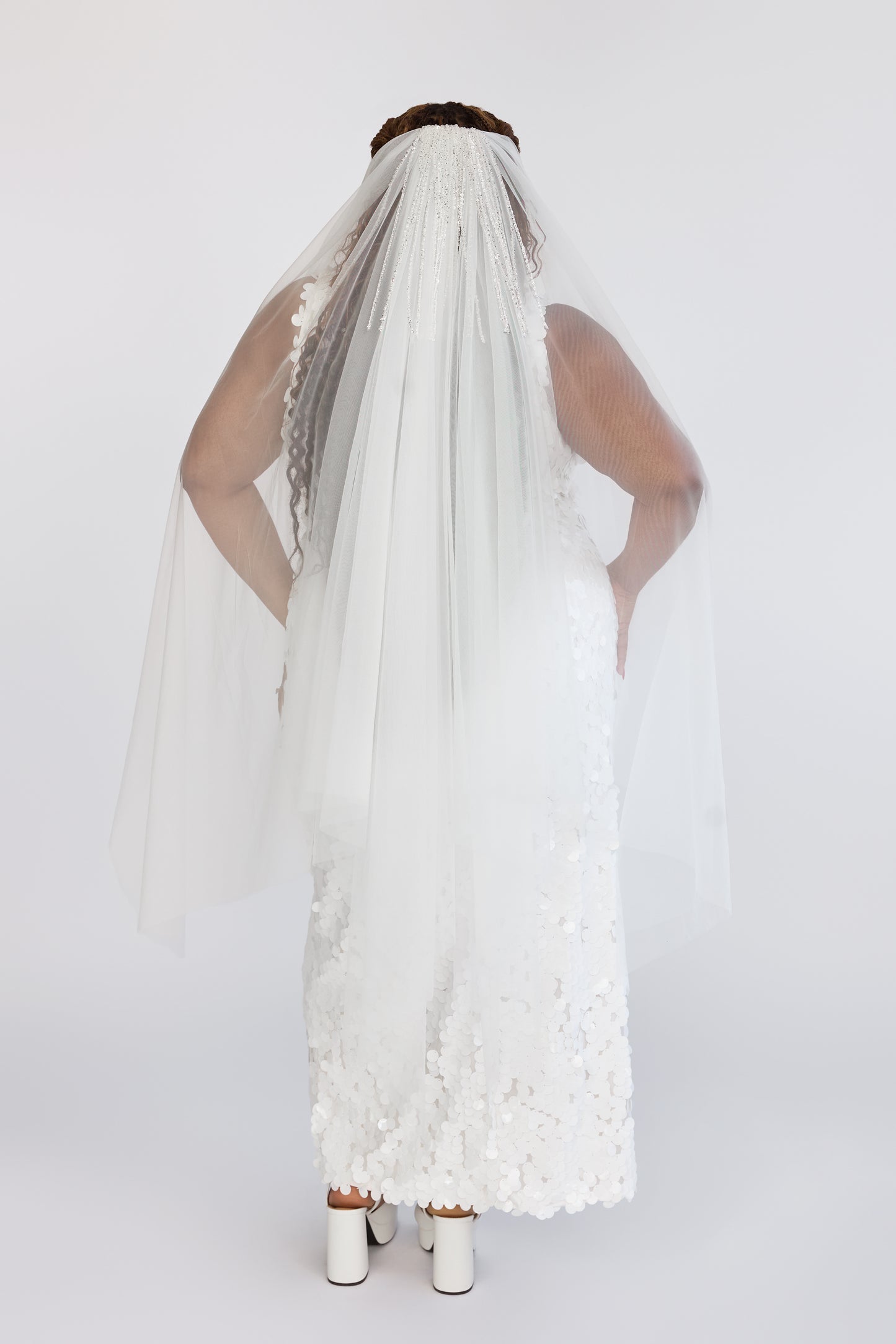 White Dew Drop Veil Ballet Length