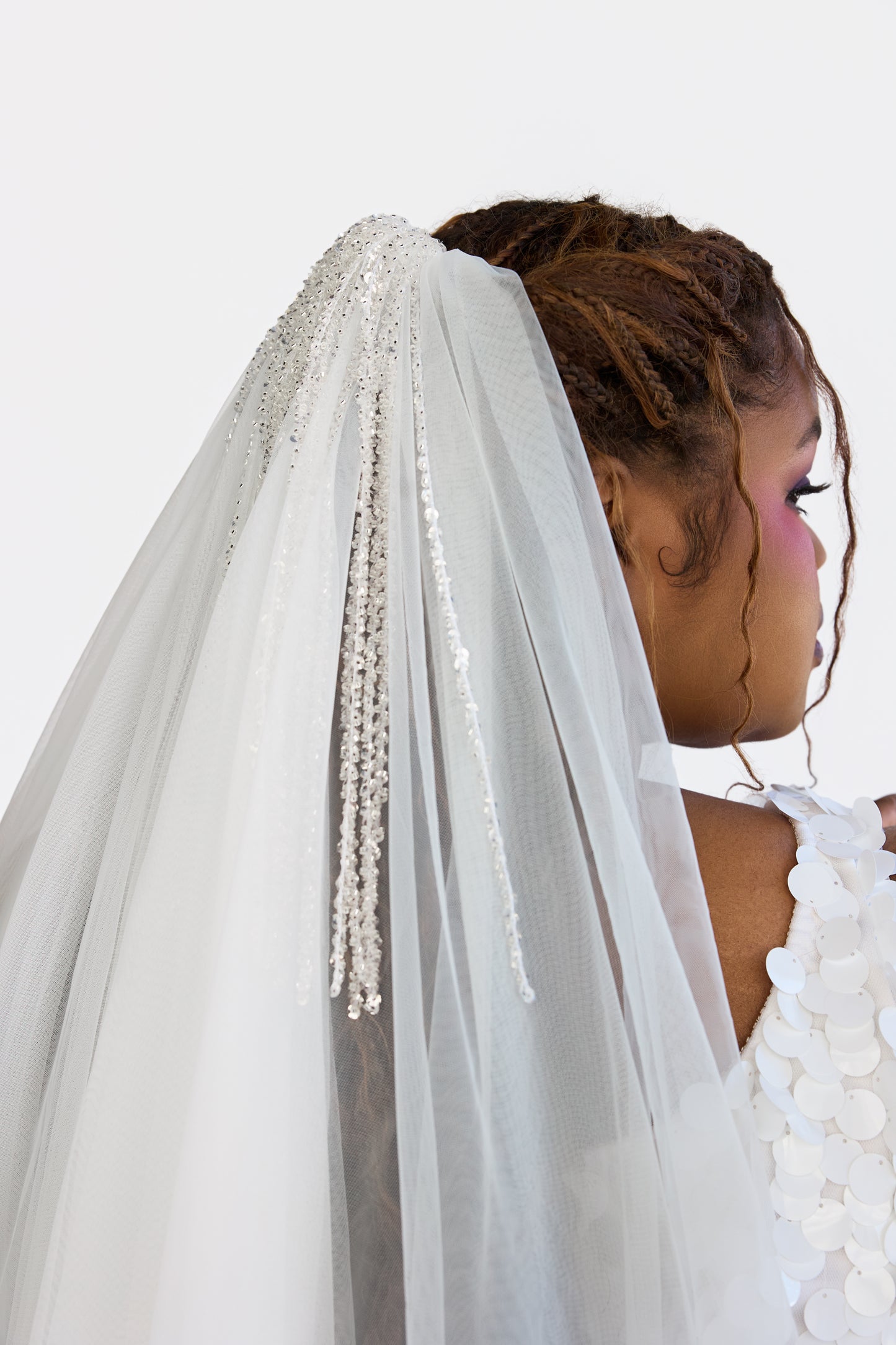 White Dew Drop Veil Ballet Length