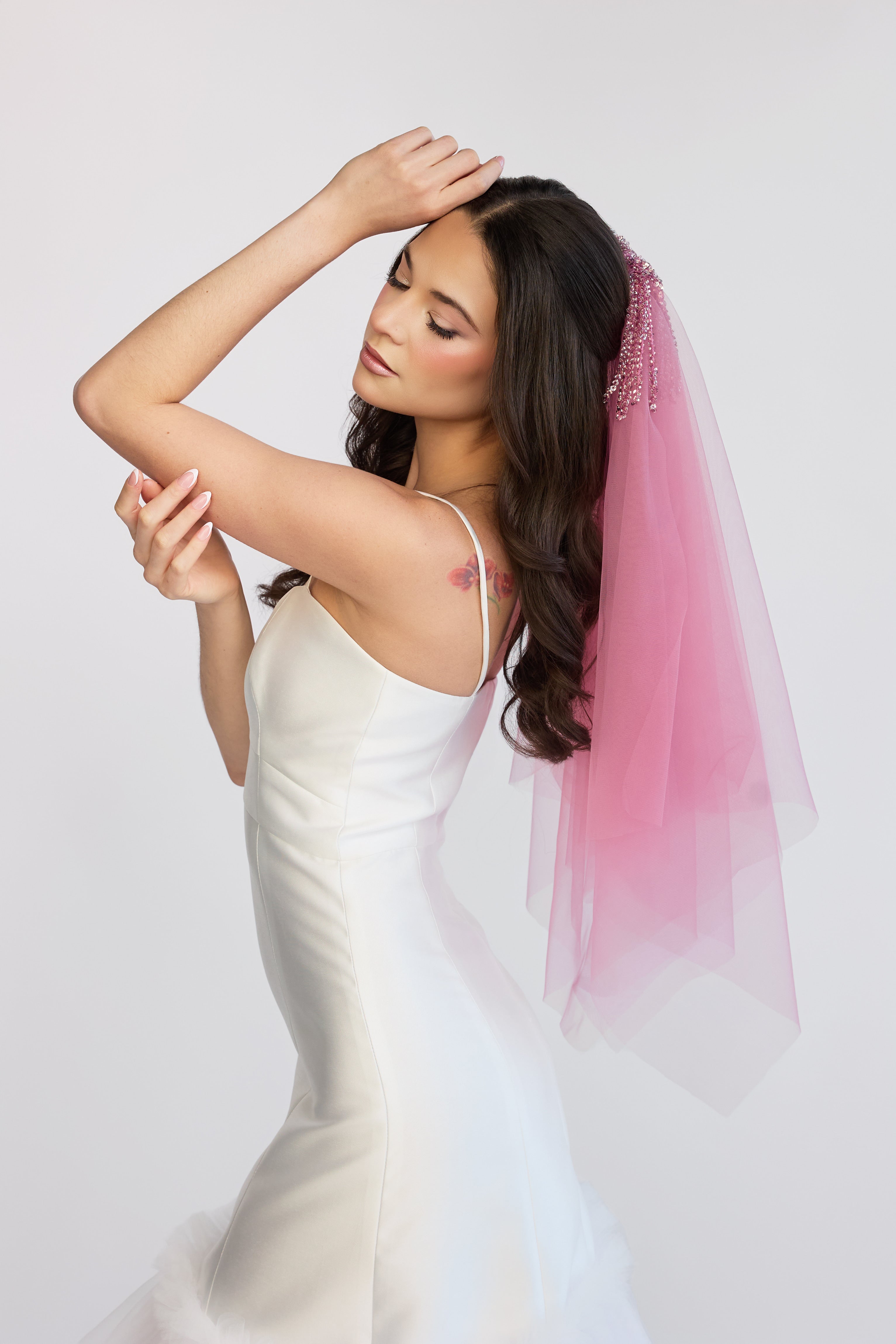 【新品】 NOTREémor tulle veil tops pink tulle veil tops – NOTRE émor