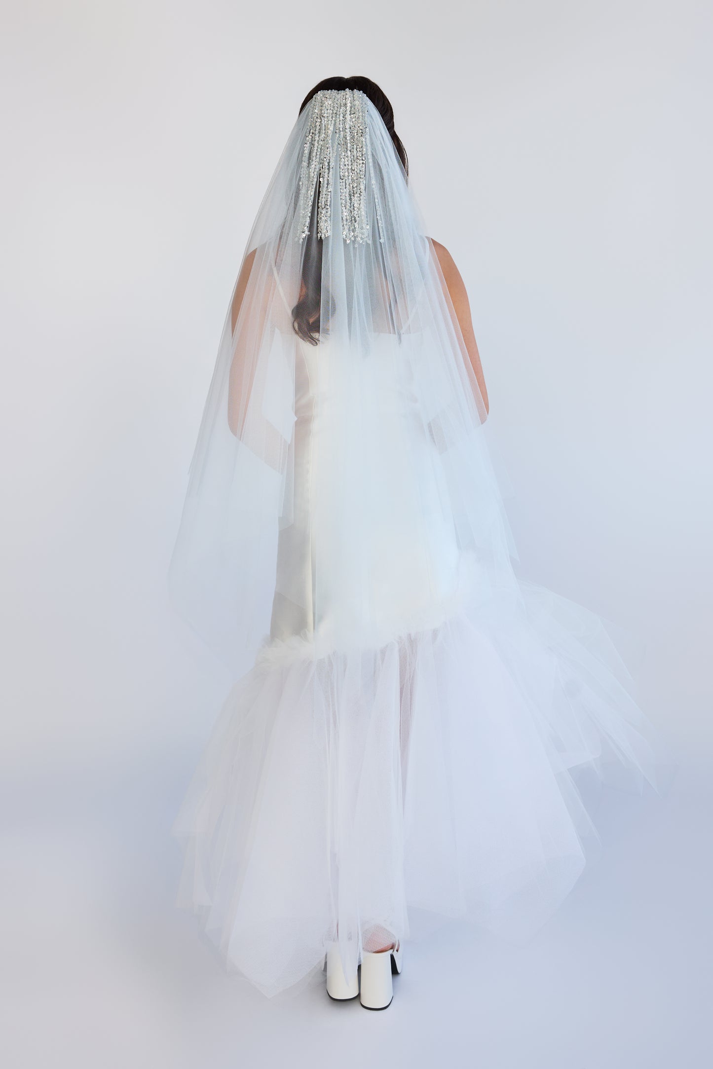 Whisper Blue Dew Drop Veil