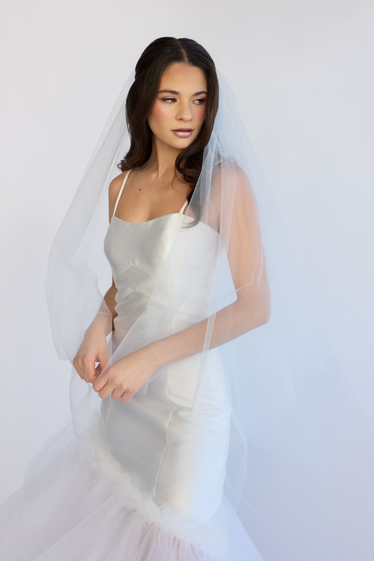 Whisper Blue Dew Drop Veil