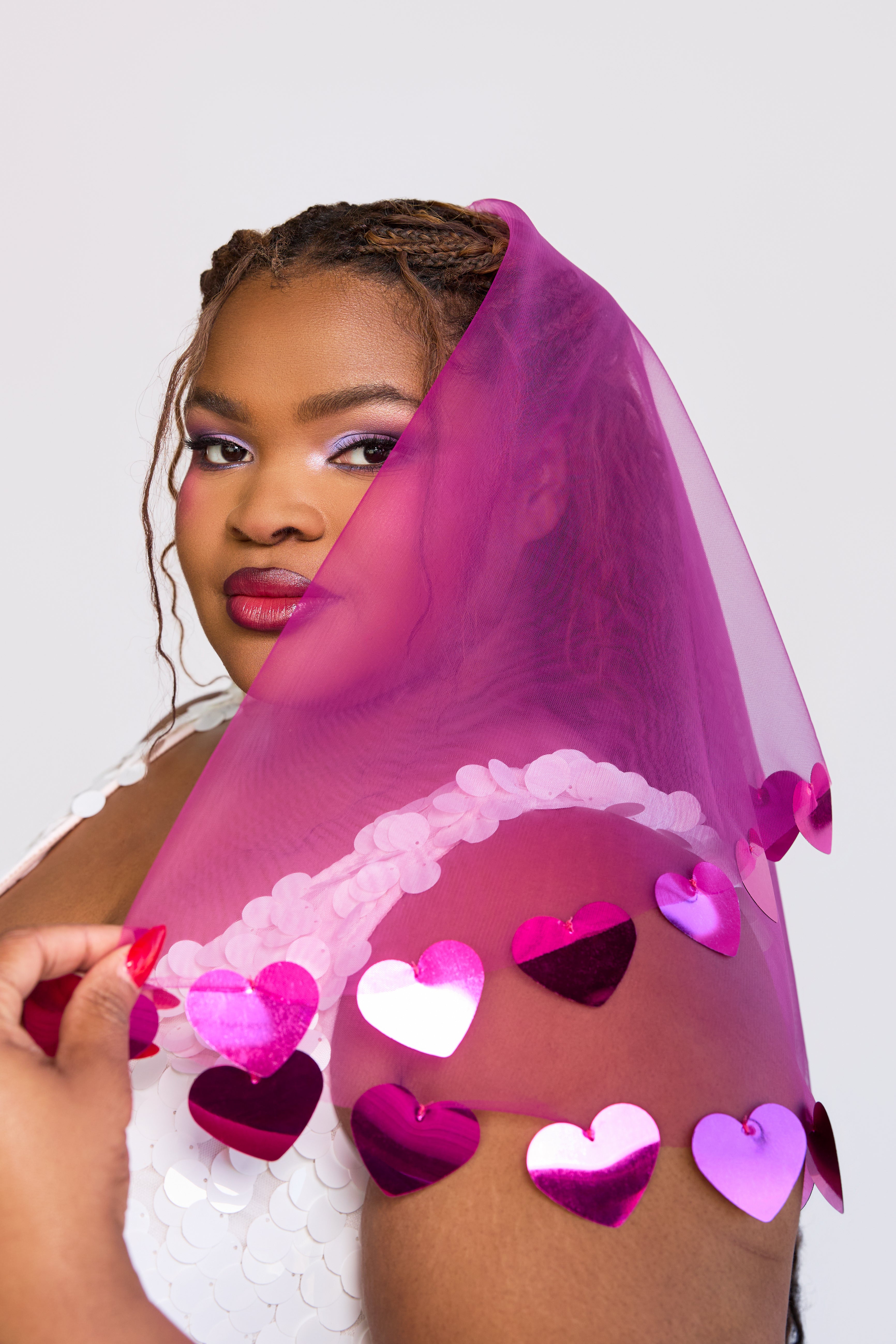 【新品】 NOTREémor tulle veil tops pink Madonna Heart Ruffle Veil – Madison Chamberlain