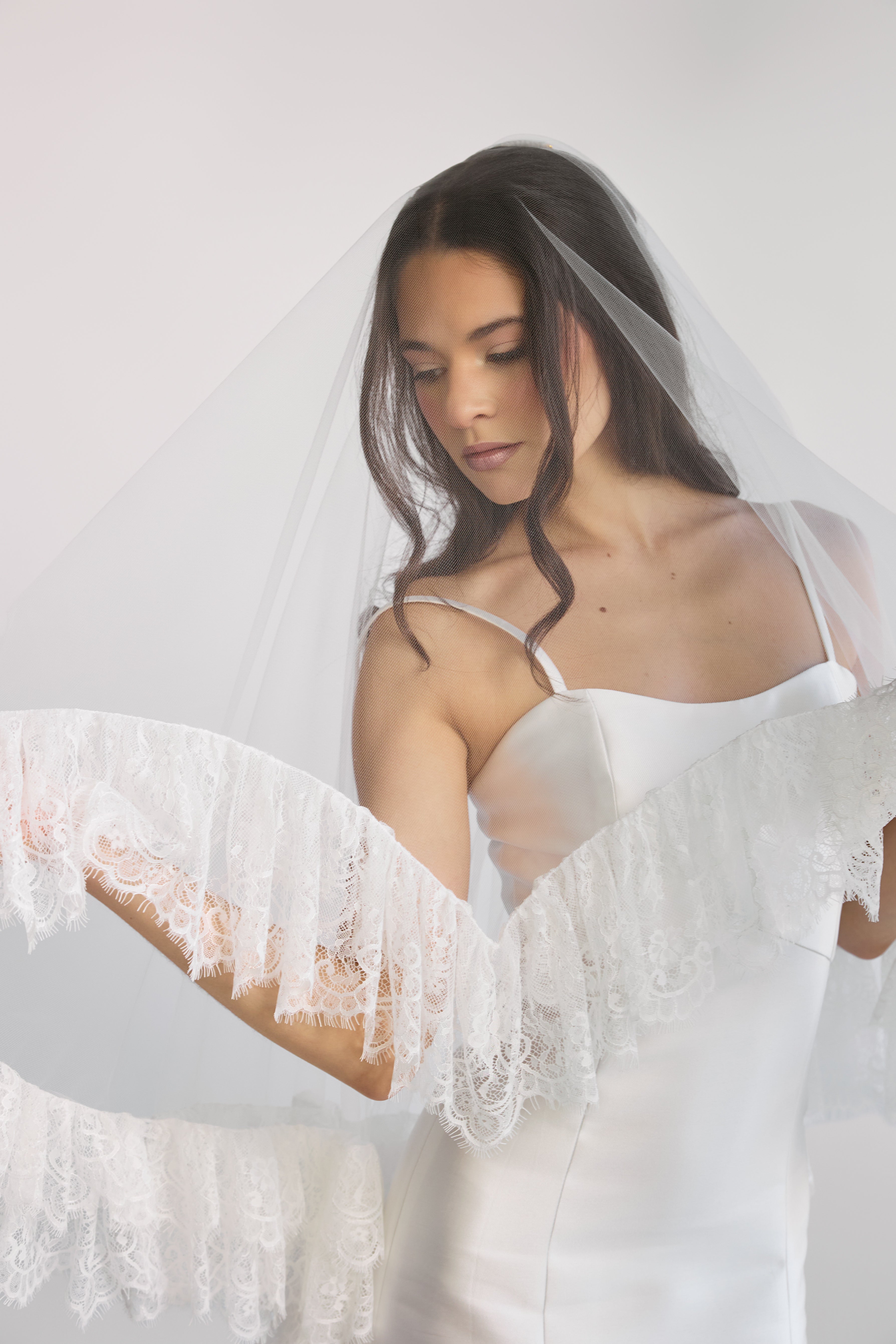 Lace Sweetheart Veil – Madison Chamberlain