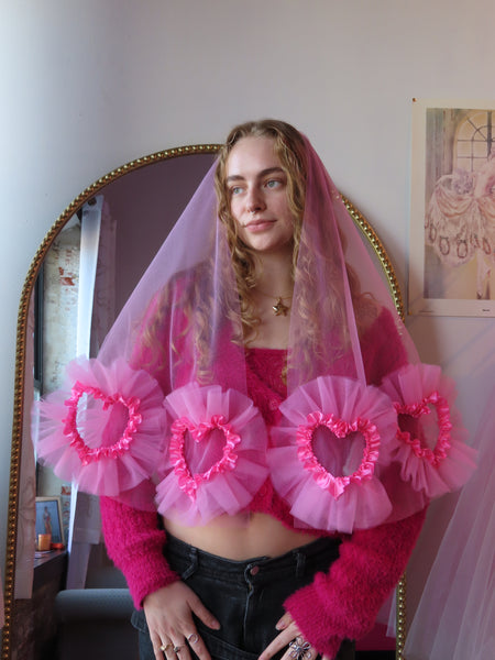 【新品】 NOTREémor tulle veil tops pink Cupid Veil – Madison Chamberlain