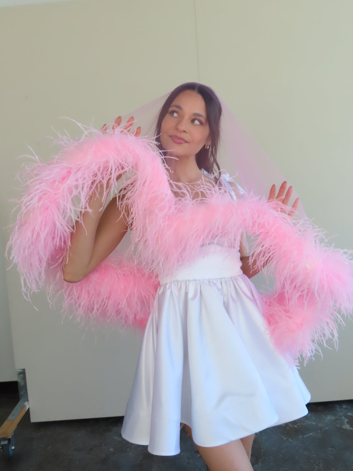 Feather Sweetheart Veil