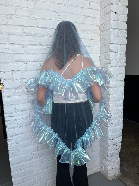 Metallic & Iridescent Sweetheart Veils