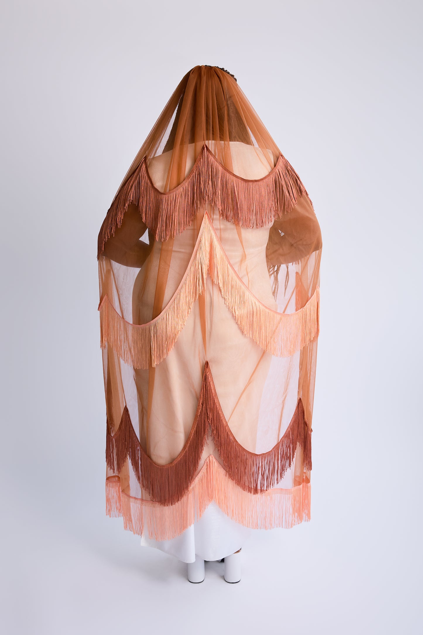 Terracotta Stevie Fringe Veil