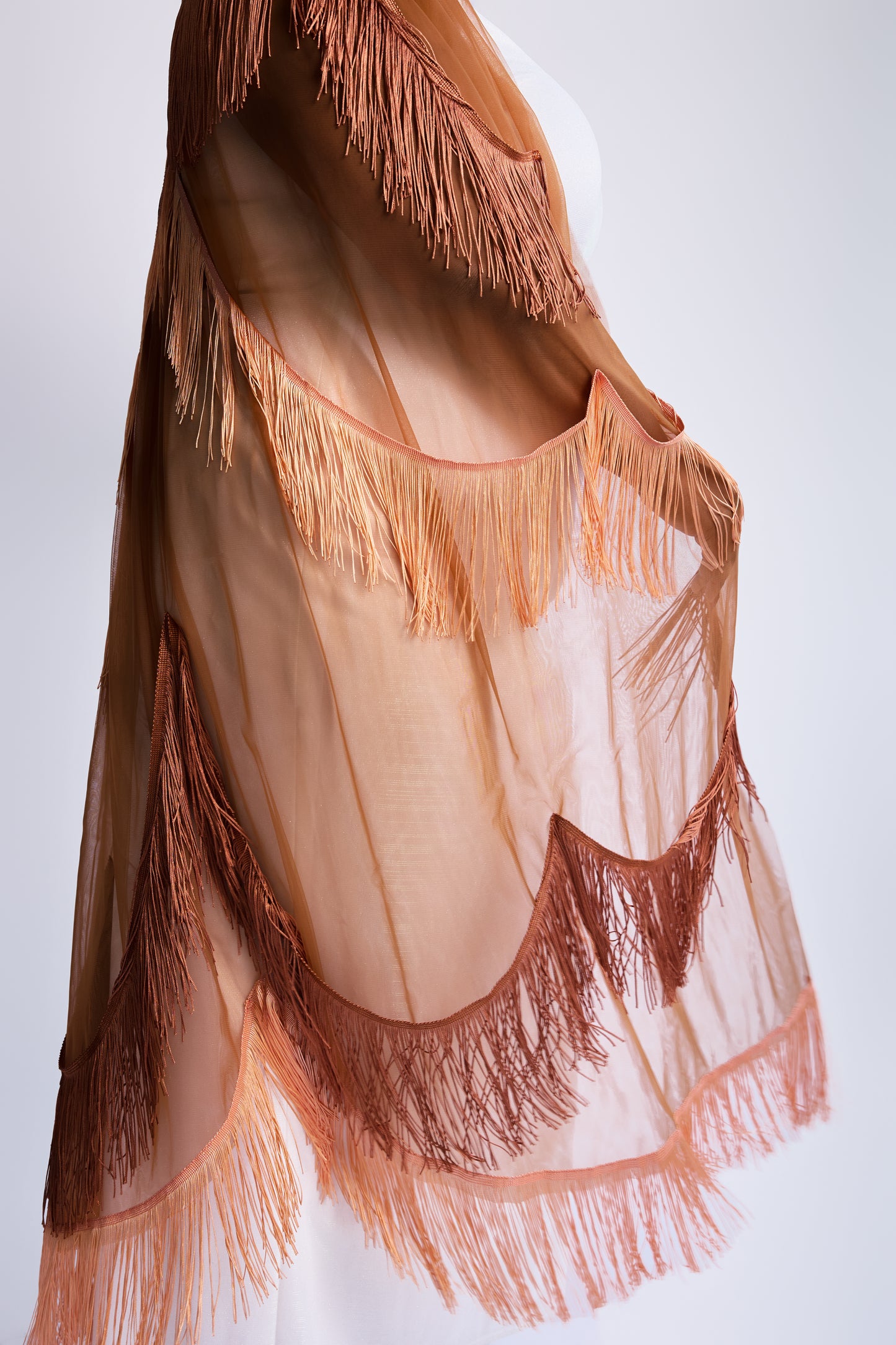 Terracotta Stevie Fringe Veil